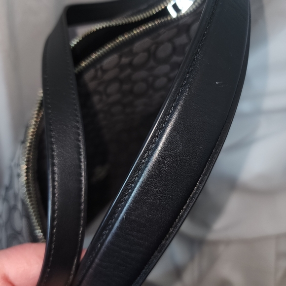 Coach Black and Gray Signature Hobo Bag - Picture 13 of 15